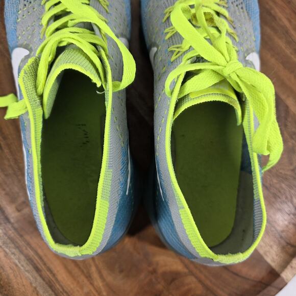 Nike Air VaporMax Flyknit Sprite Volt Mens Gray Blue Size 10 Shoes 849558-022 main image 11